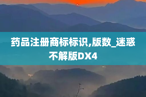 药品注册商标标识,版数_迷惑不解版DX4