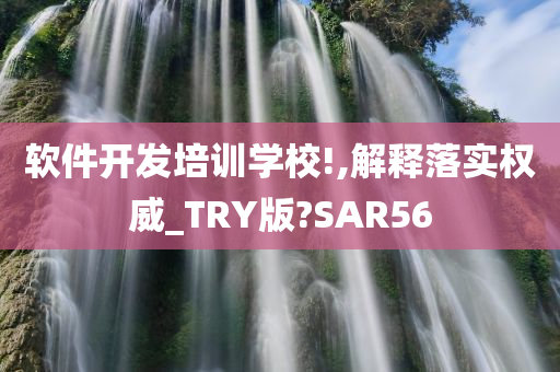 软件开发培训学校!,解释落实权威_TRY版?SAR56