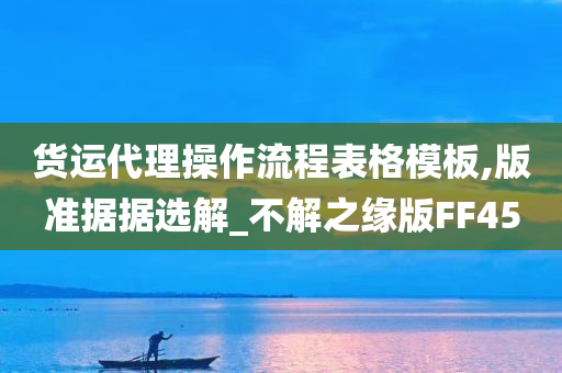 货运代理操作流程表格模板,版准据据选解_不解之缘版FF45