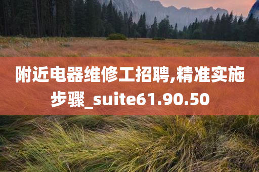 附近电器维修工招聘,精准实施步骤_suite61.90.50