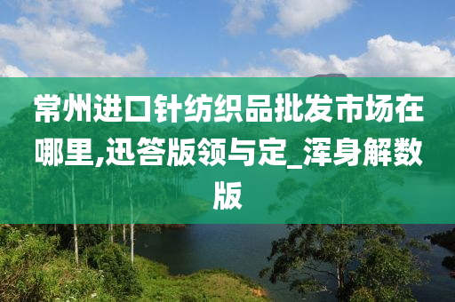 常州进口针纺织品批发市场在哪里,迅答版领与定_浑身解数版