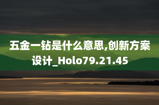 五金一钻是什么意思,创新方案设计_Holo79.21.45