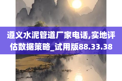 遵义水泥管道厂家电话,实地评估数据策略_试用版88.33.38