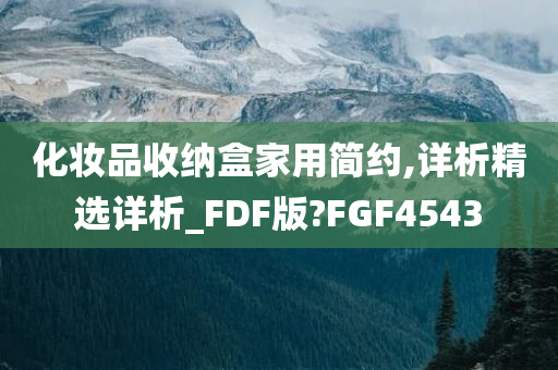 化妆品收纳盒家用简约,详析精选详析_FDF版?FGF4543