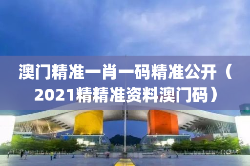 澳门精准一肖一码精准公开（2021精精准资料澳门码）