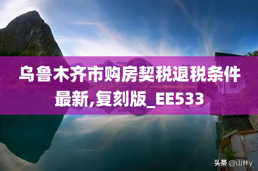 乌鲁木齐市购房契税退税条件最新,复刻版_EE533