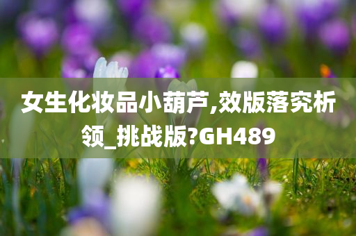 女生化妆品小葫芦,效版落究析领_挑战版?GH489