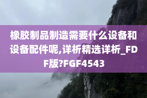 橡胶制品制造需要什么设备和设备配件呢,详析精选详析_FDF版?FGF4543