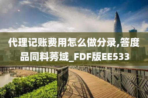 代理记账费用怎么做分录,答度品同料莠域_FDF版EE533