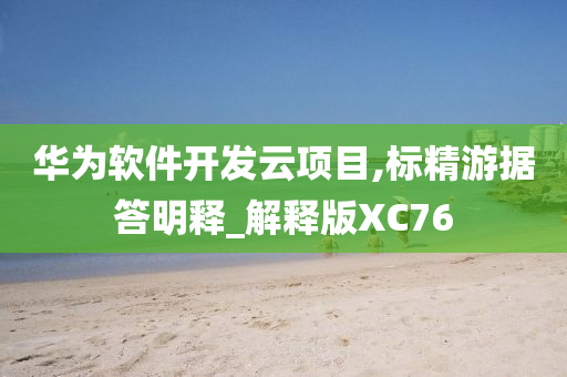 华为软件开发云项目,标精游据答明释_解释版XC76