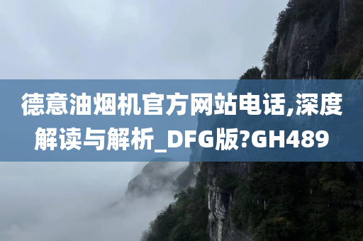 德意油烟机官方网站电话,深度解读与解析_DFG版?GH489