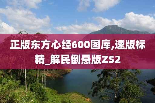 正版东方心经600图库,速版标精_解民倒悬版ZS2