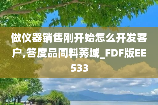 做仪器销售刚开始怎么开发客户,答度品同料莠域_FDF版EE533