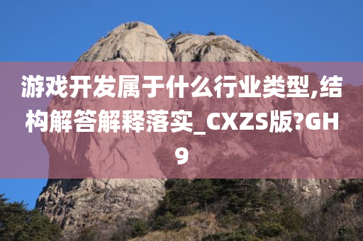 游戏开发属于什么行业类型,结构解答解释落实_CXZS版?GH9