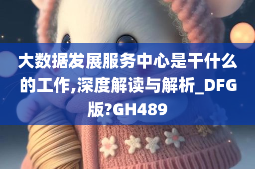 大数据发展服务中心是干什么的工作,深度解读与解析_DFG版?GH489