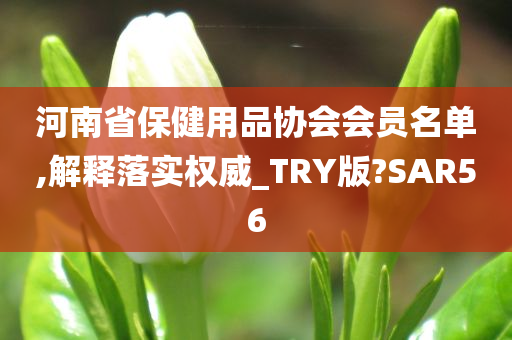 河南省保健用品协会会员名单,解释落实权威_TRY版?SAR56