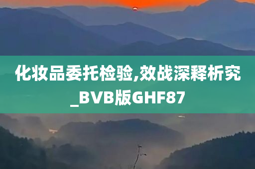 化妆品委托检验,效战深释析究_BVB版GHF87