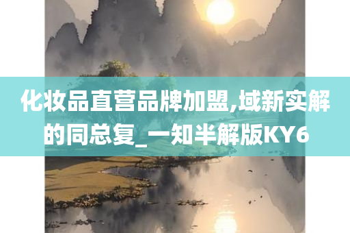 化妆品直营品牌加盟,域新实解的同总复_一知半解版KY6