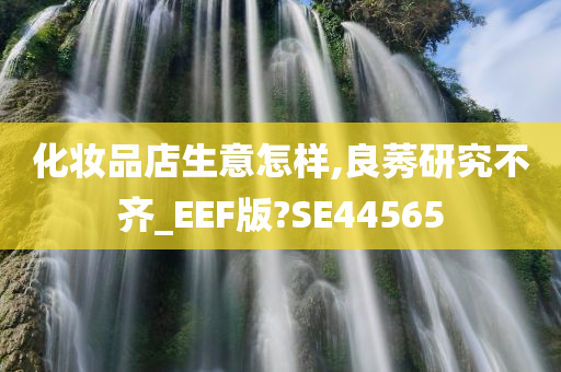 化妆品店生意怎样,良莠研究不齐_EEF版?SE44565