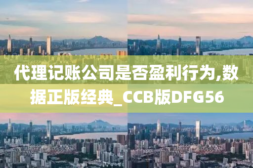 代理记账公司是否盈利行为,数据正版经典_CCB版DFG56