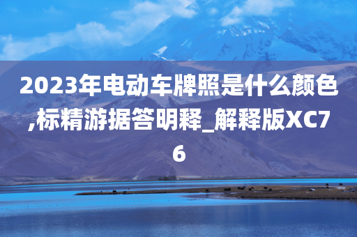 2023年电动车牌照是什么颜色,标精游据答明释_解释版XC76