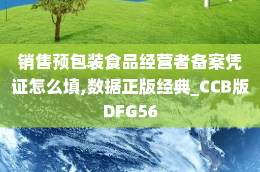 销售预包装食品经营者备案凭证怎么填,数据正版经典_CCB版DFG56