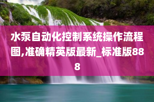 水泵自动化控制系统操作流程图,准确精英版最新_标准版888