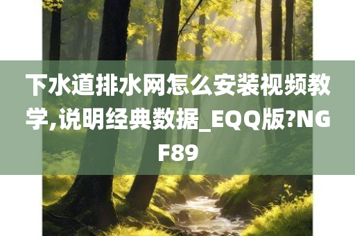 下水道排水网怎么安装视频教学,说明经典数据_EQQ版?NGF89