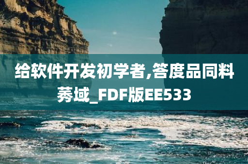 给软件开发初学者,答度品同料莠域_FDF版EE533