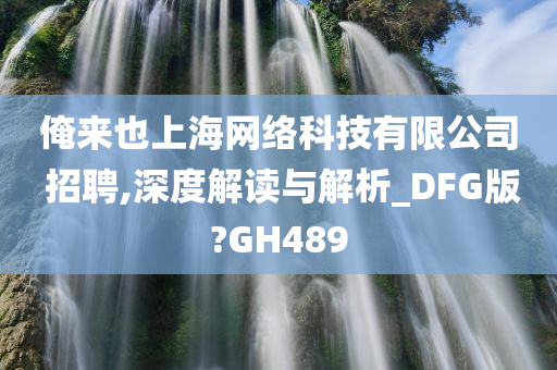 俺来也上海网络科技有限公司 招聘,深度解读与解析_DFG版?GH489