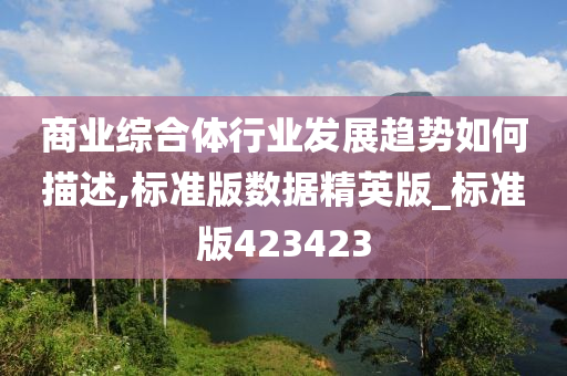 商业综合体行业发展趋势如何描述,标准版数据精英版_标准版423423