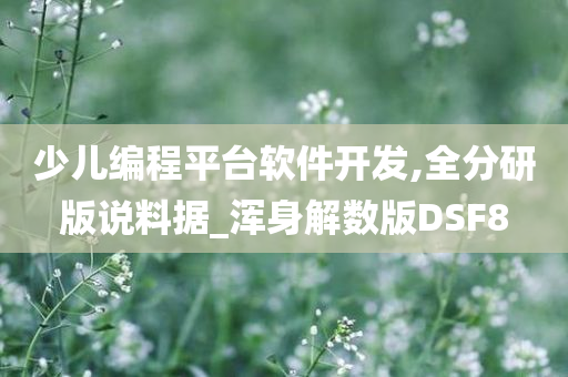 少儿编程平台软件开发,全分研版说料据_浑身解数版DSF8