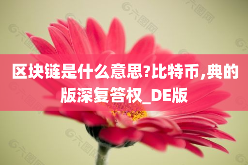 区块链是什么意思?比特币,典的版深复答权_DE版