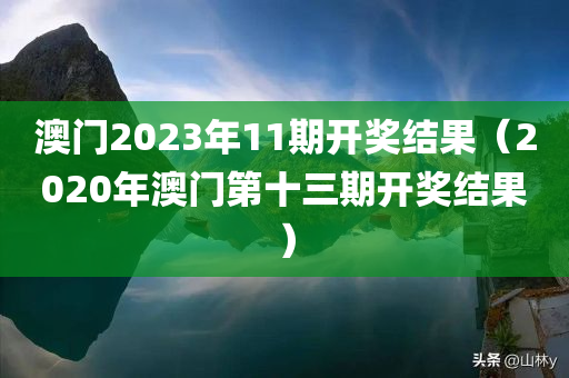 澳门2023年11期开奖结果（2020年澳门第十三期开奖结果）