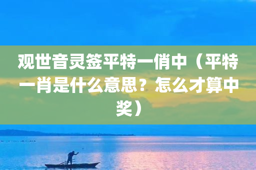 观世音灵签平特一俏中（平特一肖是什么意思？怎么才算中奖）