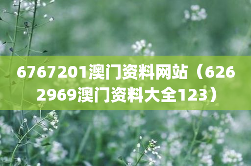 6767201澳门资料网站（6262969澳门资料大全123）