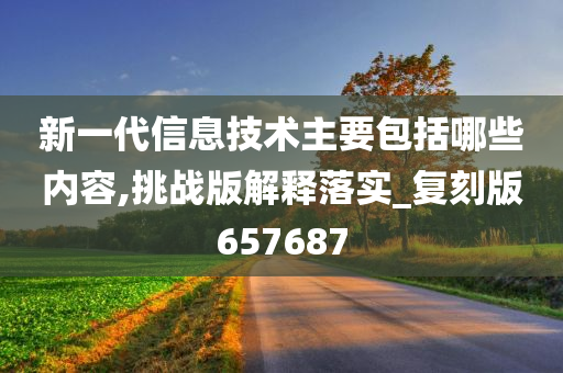 新一代信息技术主要包括哪些内容,挑战版解释落实_复刻版657687