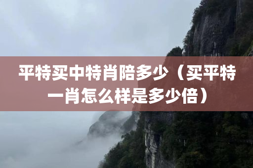 平特买中特肖陪多少（买平特一肖怎么样是多少倍）