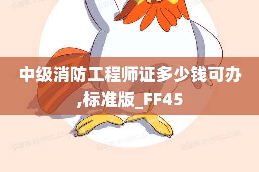 中级消防工程师证多少钱可办,标准版_FF45