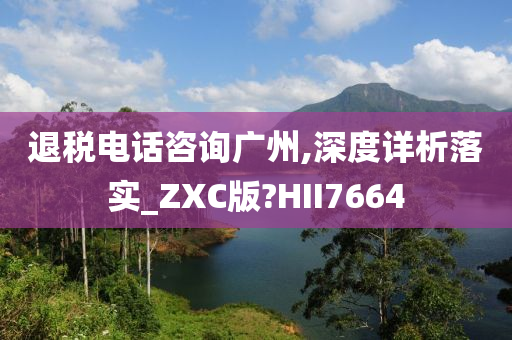 退税电话咨询广州,深度详析落实_ZXC版?HII7664