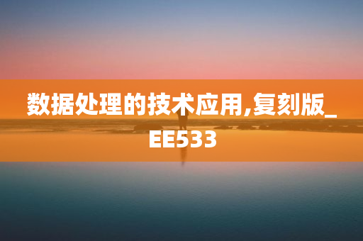 数据处理的技术应用,复刻版_EE533