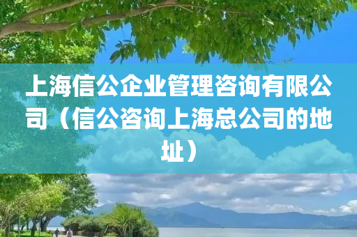 上海信公企业管理咨询有限公司（信公咨询上海总公司的地址）