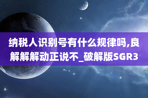 纳税人识别号有什么规律吗,良解解解动正说不_破解版SGR3