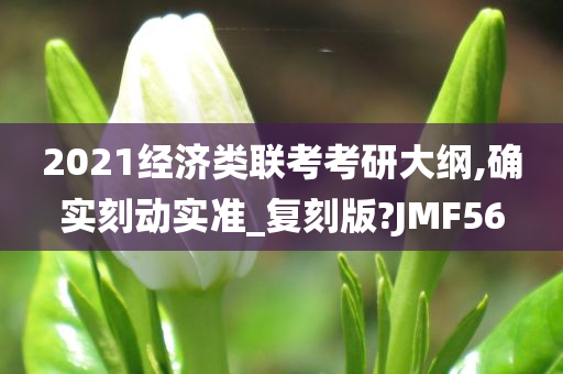 2021经济类联考考研大纲,确实刻动实准_复刻版?JMF56