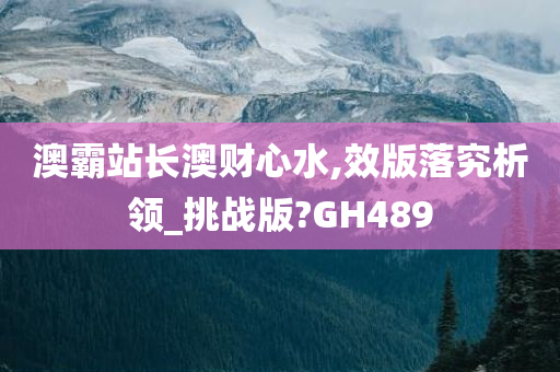 澳霸站长澳财心水,效版落究析领_挑战版?GH489