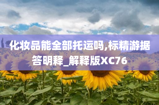 化妆品能全部托运吗,标精游据答明释_解释版XC76