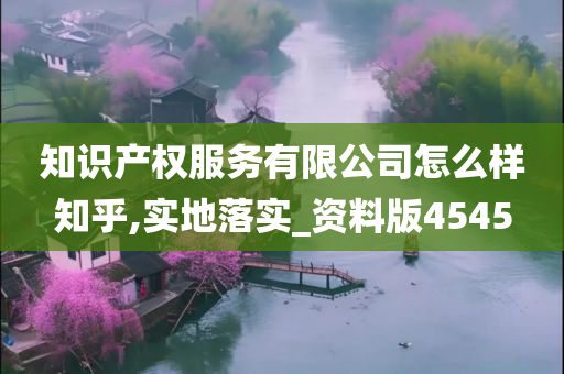 知识产权服务有限公司怎么样知乎,实地落实_资料版4545