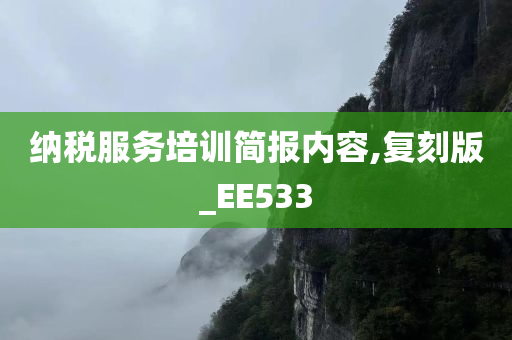 纳税服务培训简报内容,复刻版_EE533