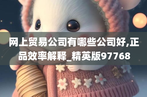 网上贸易公司有哪些公司好,正品效率解释_精英版97768