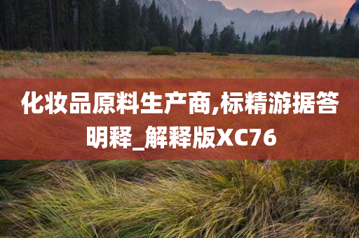 化妆品原料生产商,标精游据答明释_解释版XC76